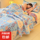 三層紗布毛毯空調(diào)小被子辦公室蓋腿午睡沙發(fā)毯子蓋毯毛巾被三件套 安妮花園 200*230cm