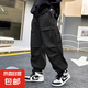 兒童裝男童夏裝防蚊褲2025新款工裝薄款中大童夏季夏款褲子男孩潮 G54-黑色  150