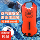 跟屁蟲游泳浮漂游泳包背浮游泳圈手臂圈漂流袋游泳裝備背漂 28L雙氣囊+手機(jī)防水袋