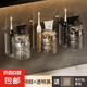 牙刷置物架衛(wèi)生間免打孔漱口杯刷牙杯收納壁掛式電動(dòng)牙膏牙刷架子 【一家三口】透白+透棕+透黑