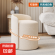 凳子家用現(xiàn)代簡(jiǎn)約圓板凳高級(jí)感沙發(fā)換鞋矮凳客廳梳妝臺(tái)化妝小椅子 白羊絨款【可360旋轉(zhuǎn)-升級(jí)款】