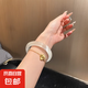 清冷感貓眼石冰透白月光新中式貓眼琉璃手鐲國(guó)風(fēng)高級(jí)感送閨蜜禮物 貓眼白【熱銷爆款】 58mm【建議100-115斤】