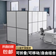 公司活動隔斷墻辦公室移動推拉屏風隔斷帶滑輪現(xiàn)代簡易折疊隔斷板 1米*2.0米（全板式）【兩件起發(fā)貨】