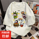重磅純棉美式復古短袖t恤女夏季寬松設(shè)計感百搭蠟筆小新潮牌上衣 白灰色【220g精梳純棉】 S