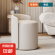 凳子家用現(xiàn)代簡約圓板凳高級感沙發(fā)換鞋矮凳客廳梳妝臺化妝小椅子 米白色【舒適坐感-久坐不累】