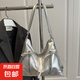 蝴蝶結(jié)時(shí)尚溫柔單肩包包女小眾韓版女士腋下包2025春夏新款托特包 銀色