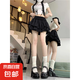設(shè)計(jì)感荷葉邊黑色蛋糕裙女裝夏季芭蕾風(fēng)短裙高腰半身裙白色蓬蓬裙 黑色 S