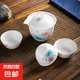【采銷推薦】羊脂玉一壺一杯吉祥手抓壺功夫茶具旅行套裝茶杯茶壺 1個(gè)荷韻飄香手抓壺+荷韻飄香單杯