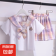 女童jk制服裙學(xué)院風(fēng)套裝裙2025夏季新款女孩子小學(xué)生夏裝中大童潮 粉色 140