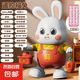 六一電動(dòng)跳舞小福兔抖音同款機(jī)器人燈光音樂兒童節(jié)益智發(fā)光玩具61 【遙控版】USB直充跳舞小福兔 【USB直充版】
