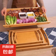農(nóng)家樂飯店手把肉羊排羊腿涼菜無敵下酒菜拼盤之雙耳竹木托盤餐具 加厚款雙耳托盤【52*34*3】