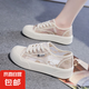 透氣網(wǎng)面蕾絲漁夫鞋女夏季網(wǎng)紗女鞋板鞋新款小白鞋百搭女款鞋子 卡其色 38