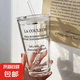 水杯玻璃杯吸管杯女高顏值可愛便攜耐熱仙女杯創(chuàng)意雙飲杯隨手杯子 450ml黑色字母+蓋子+玻璃吸管 1只