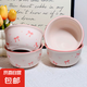 粉藍(lán)蝴蝶結(jié)陶瓷碗家用吃飯碗ins高顏值釉下彩餐具甜品碗湯碗面碗 蝴蝶結(jié)4.5英寸碗4個(gè)