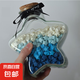 創(chuàng)意DIY五星星星瓶木塞玻璃許愿瓶幸運折紙星星禮品漂流瓶空瓶 中號+藍色星星紙540張+燈串+賀卡 五角星形許愿瓶