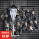 夏威夷沙灘冰絲花襯衫短袖男士寬松大碼襯衣搭短褲潮流情侶兩件套 C88 （襯衫+短褲）兩件套 2XL (建議140-155斤)