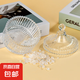水晶凈化消磁碗擺件白水晶手鏈消磁石玻璃碗飾品收納盒器皿 消磁石【約100克】