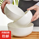 純白陶瓷湯碗甜品碗沙拉碗新款陶瓷高檔面碗家用碗直口大容量湯碗 純白6英寸直口碗【4只裝】