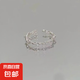 極簡(jiǎn)ins銀色女款戒指小眾甜心扭紋編織戒指愛(ài)心戒指簡(jiǎn)約指環(huán) 細(xì)打結(jié)款戒指