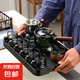 功夫茶具套裝煙灰側(cè)把茶壺玻璃高檔整套泡茶器燒水壺茶盤煮茶家用 壺+公杯+茶漏+主人杯+6把杯+杯架+茶盤
