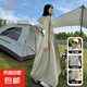 長款防曬衣女夏季長款連衣裙防紫外線冰絲長裙全身防曬服罩衫J96 松椰咖 UPF50+ L （120-145斤）