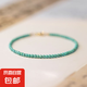簡(jiǎn)約檀木手鏈綠檀手鏈復(fù)古民族風(fēng)手串學(xué)生情侶單圈 綠松石淺色