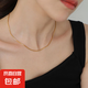 輕奢簡(jiǎn)約極細(xì)素鏈蛇骨項(xiàng)鏈女款小眾設(shè)計(jì)配飾鎖骨鏈高級(jí)感裝飾頸鏈 金色 圓蛇鏈