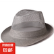 中老年人禮帽子男夏天防曬遮陽(yáng)帽涼帽戶外網(wǎng)眼爸爸春秋季透氣草帽 灰  色 均碼（58CM）