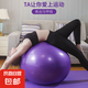 瑜伽球健身球感統(tǒng)訓(xùn)練瑜珈球大龍球加厚充氣運(yùn)動(dòng)健身器材家用 瑜伽球-紫色【65cm含泵氣塞】