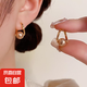 韓式輕奢幾何珍珠耳環(huán)2024新款耳釘時(shí)尚百搭感氣質(zhì)耳飾女 真金 主圖款