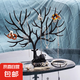 鹿角樹形創(chuàng)意項(xiàng)鏈?zhǔn)罪椪故炯芏h(huán)架手鐲手鏈飾品收納陳列掛架 24.5*14.5*22cm （黑色）