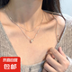 雙層疊戴仿珍珠項(xiàng)鏈女2024新款小眾輕奢高級(jí)感鎖骨鏈氣質(zhì)簡(jiǎn)約配飾 銀色水滴珍珠雙層項(xiàng)鏈【單條裝】