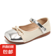 【女童軟底鞋】2025新款春秋季兒童學(xué)生校園風(fēng)休閑女童公主鞋 米白色 34 內(nèi)長(zhǎng)20.6cm