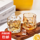 【出口轉內銷】ins風扭扭玻璃杯高顏值水杯咖啡杯早餐牛奶杯酒杯 琥珀色扭扭杯 1只