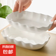 荷葉魚盤家用蒸魚陶瓷盤子菜盤2025年新款高級感輕奢洋氣陶瓷魚盤 純白 26.5cm 10.5英寸荷葉魚盤【2只裝】