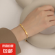 可調(diào)節(jié)鈦鋼抽拉手鏈韓風(fēng)ins時(shí)尚金色一字字母春夏潮百搭精致氣質(zhì) 彎管抽拉手鏈-金色A0928