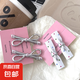 1個(gè)裝仿金屬彩色波點(diǎn)銀色蝴蝶結(jié)甜美可愛發(fā)卡甜酷劉海側(cè)邊發(fā)夾 隨機(jī)1個(gè)裝彩色波點(diǎn)銀色蝴蝶結(jié)