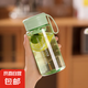 春季運(yùn)動(dòng)塑料水杯簡(jiǎn)約便攜杯子帶茶隔大容量耐摔學(xué)生女 綠色 600ml