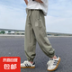 兒童冰絲休閑褲男夏季薄款九分褲子男女童夏天速干運(yùn)動(dòng)束腳衛(wèi)褲 【大山K84】綠色 160