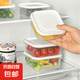 冰箱保鮮盒食品級冰箱收納盒塑料密封盒蔬菜水果冷凍盒便當盒 方形保鮮盒650ML（1個裝）