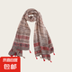 敦煌沙漠保暖棉麻絲巾女春秋青海茶卡鹽湖云南麗江民族風(fēng)圍巾披肩 卡其色