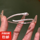 小眾銀色靈蛇手鐲百搭簡約設(shè)計(jì)版赤眼靈蛇可調(diào)節(jié)手鐲 M1525【銀色靈蛇手鐲】