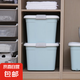 京東物流 家用收納箱帶輪衣服儲(chǔ)物箱塑料箱大容量玩具整理箱 【箱底滑輪】 藍(lán)色 1個(gè) (42x30x23.5cm）