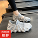 訓(xùn)練健身鞋女跳繩厚底跑步機(jī)鞋瑜伽室內(nèi)專(zhuān)用軟底輕便減震運(yùn)動(dòng)鞋女 灰色 37 標(biāo)準(zhǔn)尺碼