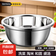 【便宜實用】不銹鋼盆打蛋盆和面盆洗菜盆調(diào)料盆豬油盆子 【實惠首選】34cm實盆+漏盆