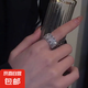 歐美鋯石花朵開(kāi)口戒指時(shí)尚情人節(jié)禮物食指戒新款設(shè)計(jì)感小眾配飾 戒指-銀色