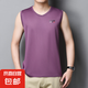 【速干網(wǎng)眼冰絲】背心男運(yùn)動背心無袖T恤男純色寬肩坎肩透氣汗衫 酒紅 4XL
