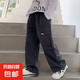 男童褲子春秋兒童春裝休閑長褲2025新款中大童春季炸街純棉工裝褲 DD-B166【深灰】春秋款 150