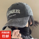 四季復古帽子女顯臉小水洗做舊棒球帽男經(jīng)典文藝刺繡防曬鴨舌帽 灰色