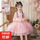 漢服女童夏裝2025新款兒童古風(fēng)超仙夏季唐裝女孩古裝國風(fēng)公主裙子 08-x仙女粉-短袖短裙 -送流蘇發(fā)夾 140 【適合40-46斤】
